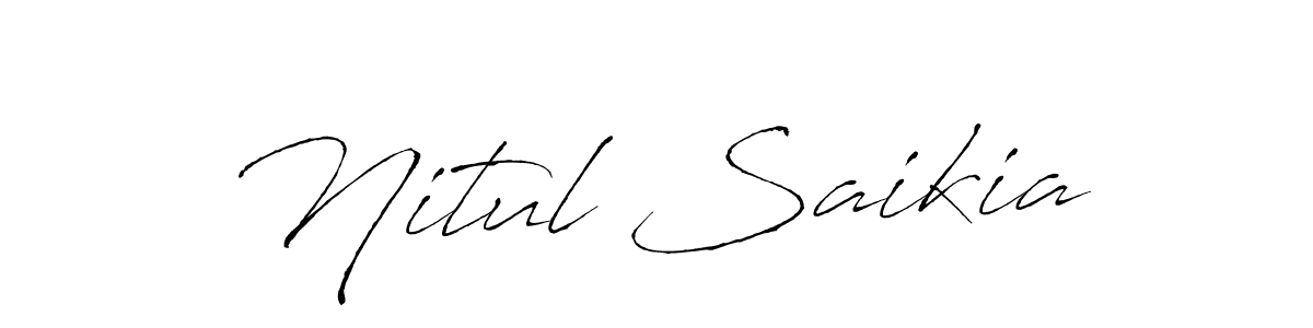 Nitul Saikia stylish signature style. Best Handwritten Sign (Antro_Vectra) for my name. Handwritten Signature Collection Ideas for my name Nitul Saikia. Nitul Saikia signature style 6 images and pictures png