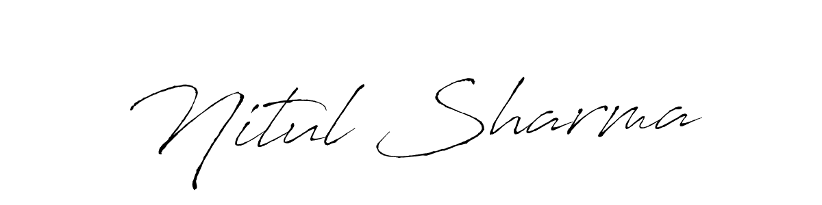 You should practise on your own different ways (Antro_Vectra) to write your name (Nitul Sharma) in signature. don't let someone else do it for you. Nitul Sharma signature style 6 images and pictures png