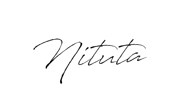 Create a beautiful signature design for name Nituta. With this signature (Antro_Vectra) fonts, you can make a handwritten signature for free. Nituta signature style 6 images and pictures png