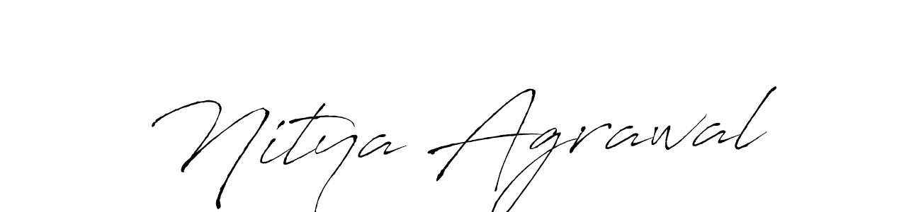 The best way (Antro_Vectra) to make a short signature is to pick only two or three words in your name. The name Nitya Agrawal include a total of six letters. For converting this name. Nitya Agrawal signature style 6 images and pictures png