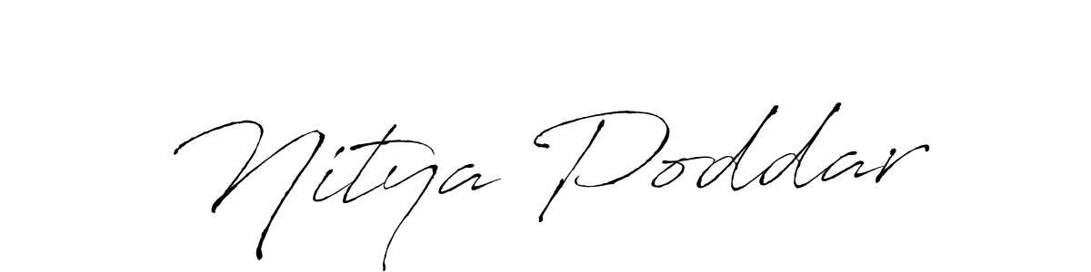 The best way (Antro_Vectra) to make a short signature is to pick only two or three words in your name. The name Nitya Poddar include a total of six letters. For converting this name. Nitya Poddar signature style 6 images and pictures png
