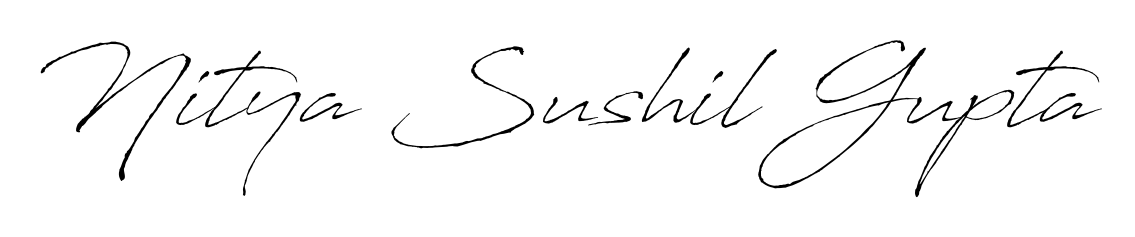Explore multiple handwriting variations for Nitya Sushil Gupta including this stunning Antro_Vectra design. Free to use across all platforms. Nitya Sushil Gupta signature style 6 images and pictures png