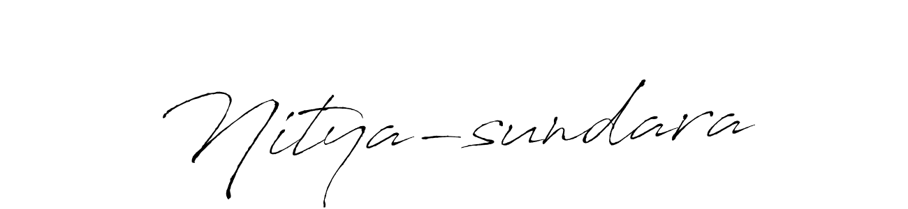 Design your own signature with our free online signature maker. With this signature software, you can create a handwritten (Antro_Vectra) signature for name Nitya-sundara. Nitya-sundara signature style 6 images and pictures png