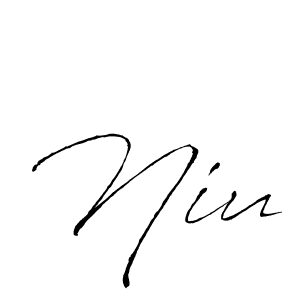 How to make Niu name signature. Use Antro_Vectra style for creating short signs online. This is the latest handwritten sign. Niu signature style 6 images and pictures png