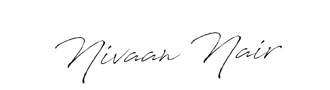 The best way (Antro_Vectra) to make a short signature is to pick only two or three words in your name. The name Nivaan Nair include a total of six letters. For converting this name. Nivaan Nair signature style 6 images and pictures png
