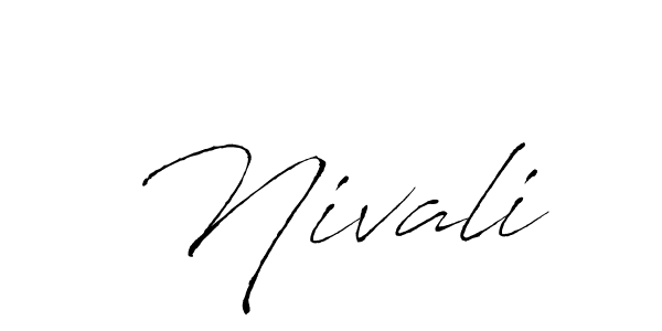 Make a beautiful signature design for name Nivali. With this signature (Antro_Vectra) style, you can create a handwritten signature for free. Nivali signature style 6 images and pictures png