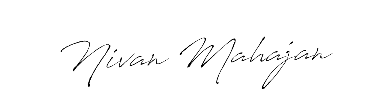 How to make Nivan Mahajan signature? Antro_Vectra is a professional autograph style. Create handwritten signature for Nivan Mahajan name. Nivan Mahajan signature style 6 images and pictures png