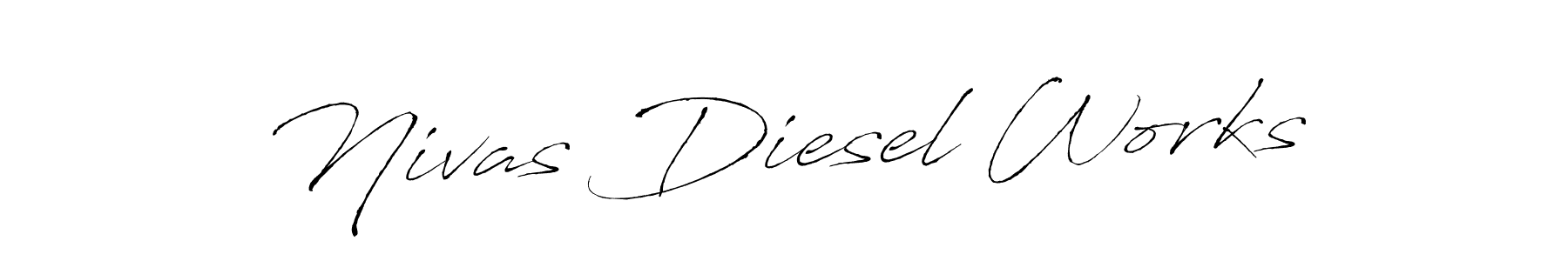 Similarly Antro_Vectra is the best handwritten signature design. Signature creator online .You can use it as an online autograph creator for name Nivas Diesel Works. Nivas Diesel Works signature style 6 images and pictures png