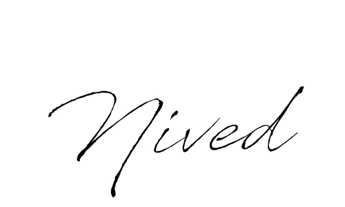 Also we have Nived name is the best signature style. Create professional handwritten signature collection using Antro_Vectra autograph style. Nived signature style 6 images and pictures png
