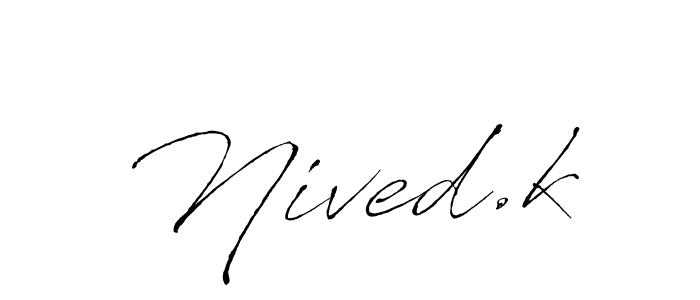 Here are the top 10 professional signature styles for the name Nived.k. These are the best autograph styles you can use for your name. Nived.k signature style 6 images and pictures png