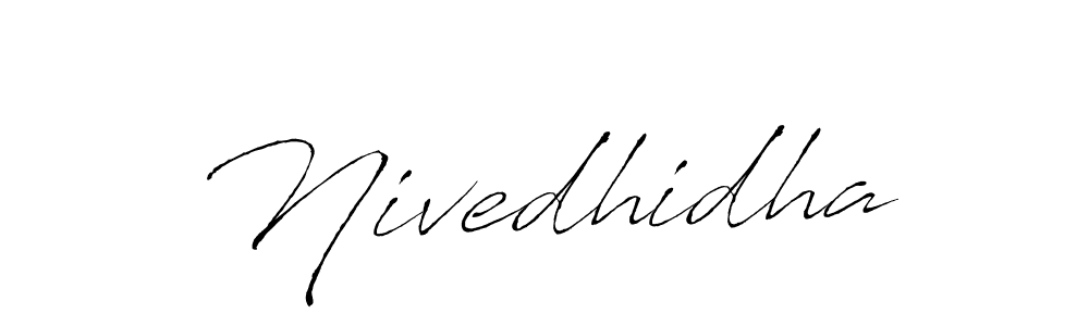 Make a beautiful signature design for name Nivedhidha. With this signature (Antro_Vectra) style, you can create a handwritten signature for free. Nivedhidha signature style 6 images and pictures png