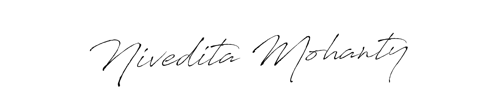 The best way (Antro_Vectra) to make a short signature is to pick only two or three words in your name. The name Nivedita Mohanty include a total of six letters. For converting this name. Nivedita Mohanty signature style 6 images and pictures png