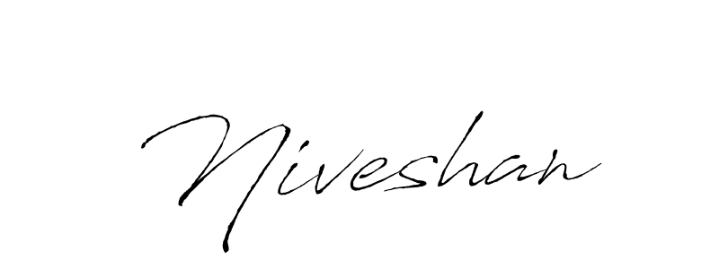 Use a signature maker to create a handwritten signature online. With this signature software, you can design (Antro_Vectra) your own signature for name Niveshan. Niveshan signature style 6 images and pictures png