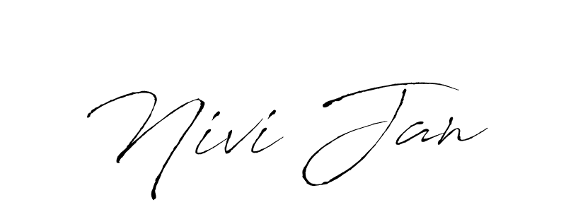 Similarly Antro_Vectra is the best handwritten signature design. Signature creator online .You can use it as an online autograph creator for name Nivi Jan. Nivi Jan signature style 6 images and pictures png