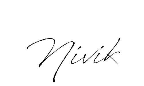 Also we have Nivik name is the best signature style. Create professional handwritten signature collection using Antro_Vectra autograph style. Nivik signature style 6 images and pictures png