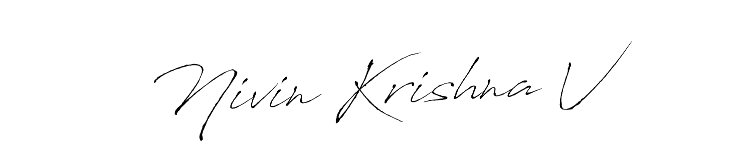Antro_Vectra is a professional signature style that is perfect for those who want to add a touch of class to their signature. It is also a great choice for those who want to make their signature more unique. Get Nivin Krishna V name to fancy signature for free. Nivin Krishna V signature style 6 images and pictures png