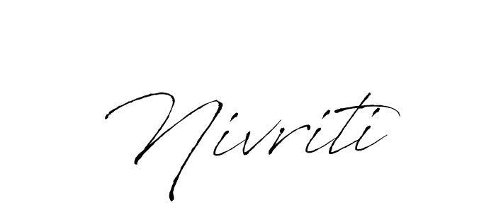 Make a beautiful signature design for name Nivriti. With this signature (Antro_Vectra) style, you can create a handwritten signature for free. Nivriti signature style 6 images and pictures png