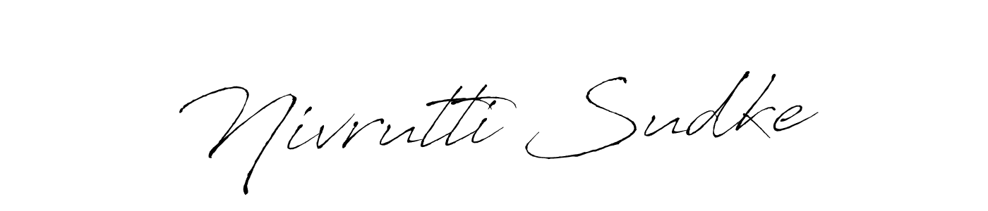 How to make Nivrutti Sudke name signature. Use Antro_Vectra style for creating short signs online. This is the latest handwritten sign. Nivrutti Sudke signature style 6 images and pictures png