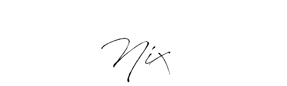 The best way (Antro_Vectra) to make a short signature is to pick only two or three words in your name. The name Nix ❤️ include a total of six letters. For converting this name. Nix ❤️ signature style 6 images and pictures png