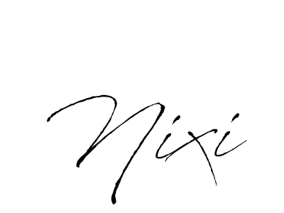 The best way (Antro_Vectra) to make a short signature is to pick only two or three words in your name. The name Nixi include a total of six letters. For converting this name. Nixi signature style 6 images and pictures png