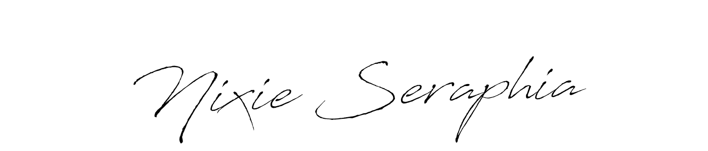 Use a signature maker to create a handwritten signature online. With this signature software, you can design (Antro_Vectra) your own signature for name Nixie Seraphia. Nixie Seraphia signature style 6 images and pictures png