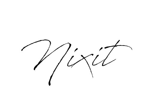 Make a beautiful signature design for name Nixit. With this signature (Antro_Vectra) style, you can create a handwritten signature for free. Nixit signature style 6 images and pictures png