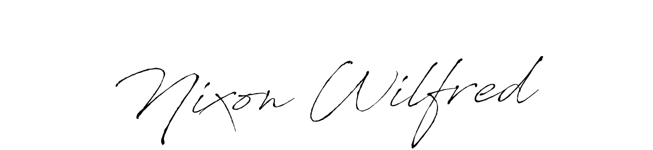 Nixon Wilfred stylish signature style. Best Handwritten Sign (Antro_Vectra) for my name. Handwritten Signature Collection Ideas for my name Nixon Wilfred. Nixon Wilfred signature style 6 images and pictures png