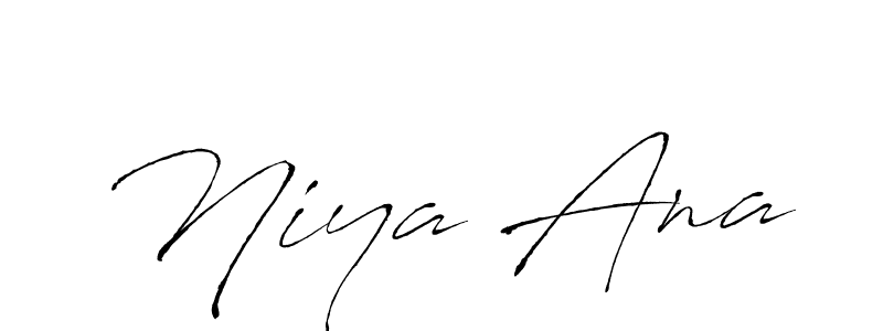 Niya Ana stylish signature style. Best Handwritten Sign (Antro_Vectra) for my name. Handwritten Signature Collection Ideas for my name Niya Ana. Niya Ana signature style 6 images and pictures png