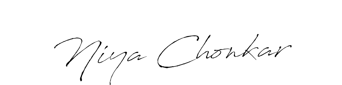 Also You can easily find your signature by using the search form. We will create Niya Chonkar name handwritten signature images for you free of cost using Antro_Vectra sign style. Niya Chonkar signature style 6 images and pictures png