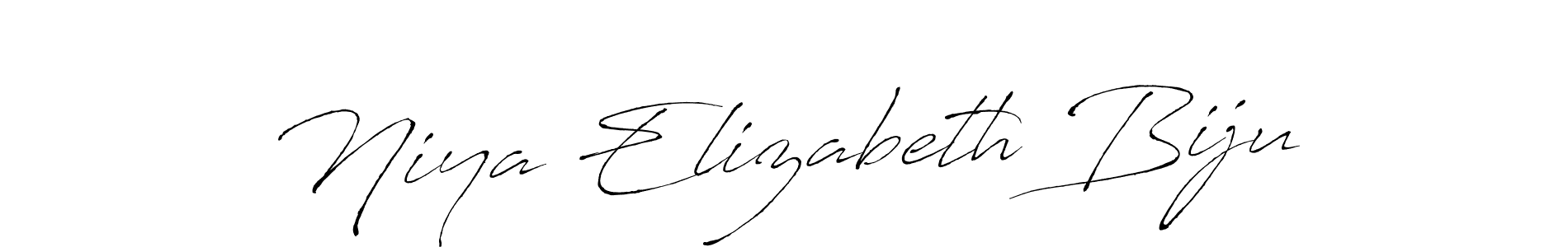 if you are searching for the best signature style for your name Niya Elizabeth Biju. so please give up your signature search. here we have designed multiple signature styles  using Antro_Vectra. Niya Elizabeth Biju signature style 6 images and pictures png