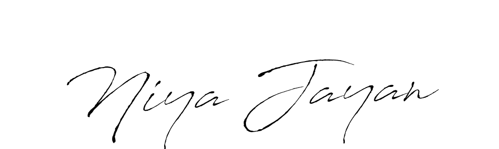 Design your own signature with our free online signature maker. With this signature software, you can create a handwritten (Antro_Vectra) signature for name Niya Jayan. Niya Jayan signature style 6 images and pictures png