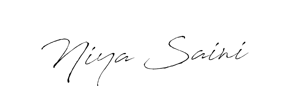 Create a beautiful signature design for name Niya Saini. With this signature (Antro_Vectra) fonts, you can make a handwritten signature for free. Niya Saini signature style 6 images and pictures png