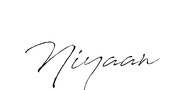 Design your own signature with our free online signature maker. With this signature software, you can create a handwritten (Antro_Vectra) signature for name Niyaan. Niyaan signature style 6 images and pictures png