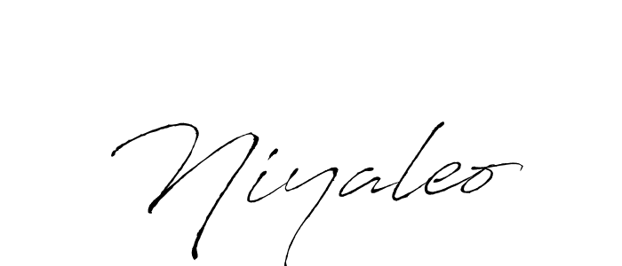 How to make Niyaleo signature? Antro_Vectra is a professional autograph style. Create handwritten signature for Niyaleo name. Niyaleo signature style 6 images and pictures png
