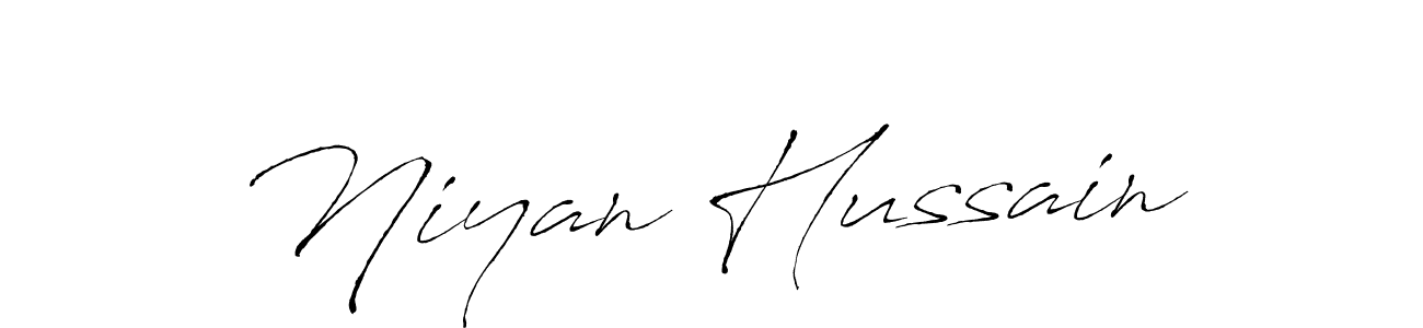 Make a beautiful signature design for name Niyan Hussain. With this signature (Antro_Vectra) style, you can create a handwritten signature for free. Niyan Hussain signature style 6 images and pictures png