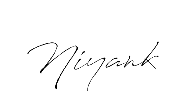 Make a beautiful signature design for name Niyank. With this signature (Antro_Vectra) style, you can create a handwritten signature for free. Niyank signature style 6 images and pictures png