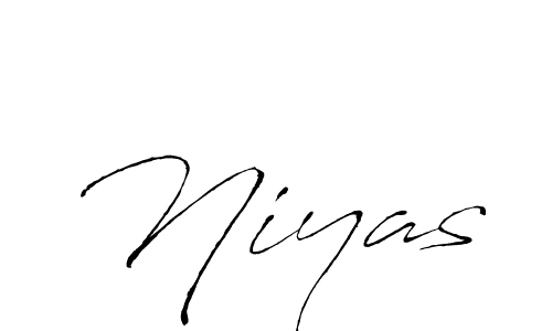 Design your own signature with our free online signature maker. With this signature software, you can create a handwritten (Antro_Vectra) signature for name Niyas. Niyas signature style 6 images and pictures png