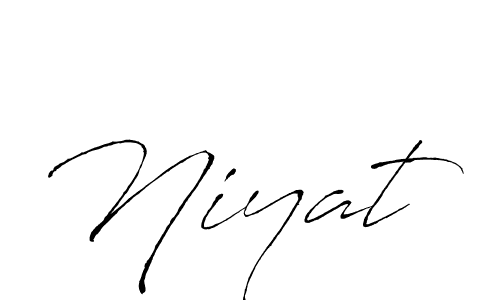 How to make Niyat signature? Antro_Vectra is a professional autograph style. Create handwritten signature for Niyat name. Niyat signature style 6 images and pictures png