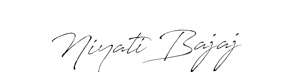 Make a beautiful signature design for name Niyati Bajaj. With this signature (Antro_Vectra) style, you can create a handwritten signature for free. Niyati Bajaj signature style 6 images and pictures png
