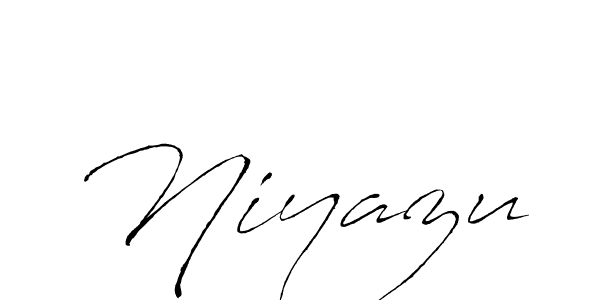 The best way (Antro_Vectra) to make a short signature is to pick only two or three words in your name. The name Niyazu include a total of six letters. For converting this name. Niyazu signature style 6 images and pictures png