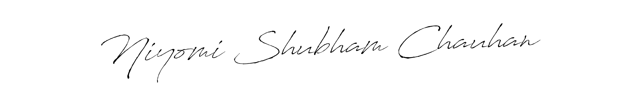 Design your own signature with our free online signature maker. With this signature software, you can create a handwritten (Antro_Vectra) signature for name Niyomi Shubham Chauhan. Niyomi Shubham Chauhan signature style 6 images and pictures png