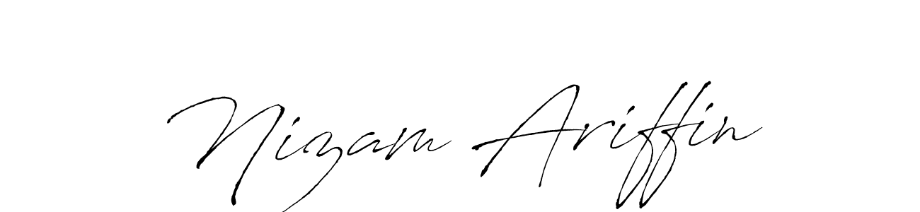 How to make Nizam Ariffin name signature. Use Antro_Vectra style for creating short signs online. This is the latest handwritten sign. Nizam Ariffin signature style 6 images and pictures png