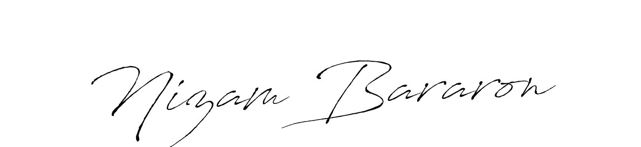 Also we have Nizam Bararon name is the best signature style. Create professional handwritten signature collection using Antro_Vectra autograph style. Nizam Bararon signature style 6 images and pictures png