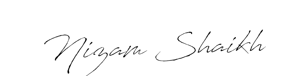 You can use this online signature creator to create a handwritten signature for the name Nizam Shaikh. This is the best online autograph maker. Nizam Shaikh signature style 6 images and pictures png