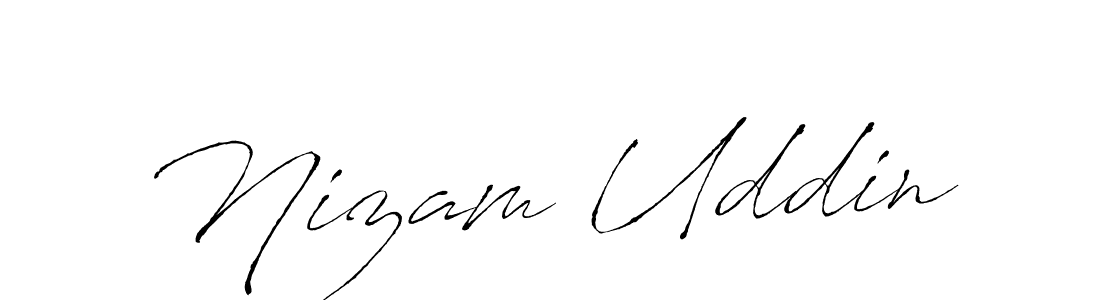 Make a beautiful signature design for name Nizam Uddin. With this signature (Antro_Vectra) style, you can create a handwritten signature for free. Nizam Uddin signature style 6 images and pictures png