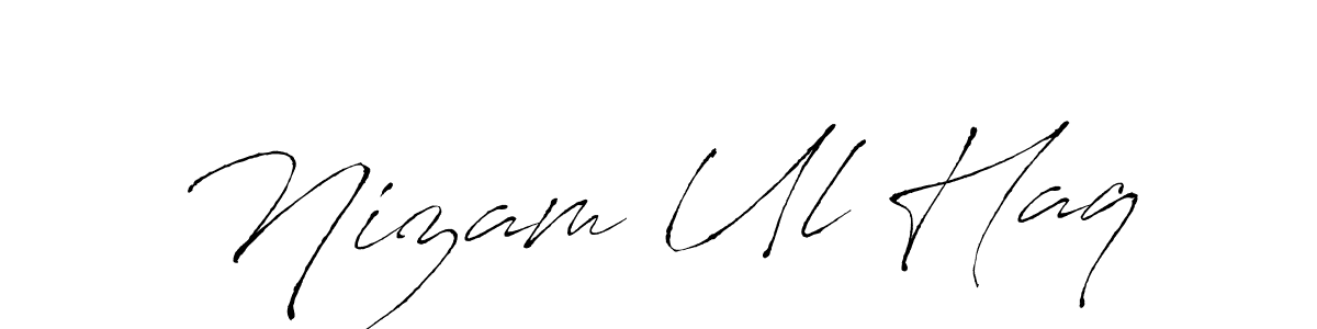 Design your own signature with our free online signature maker. With this signature software, you can create a handwritten (Antro_Vectra) signature for name Nizam Ul Haq. Nizam Ul Haq signature style 6 images and pictures png