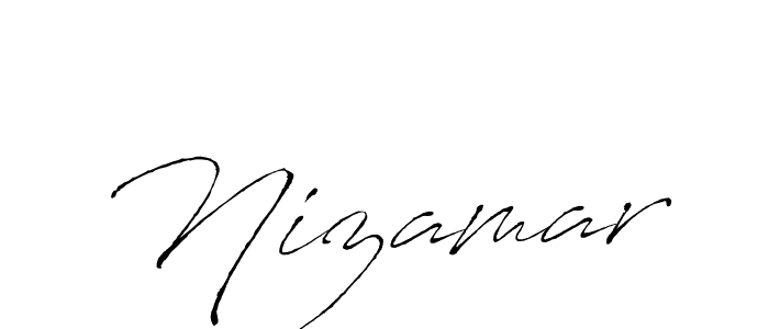 The best way (Antro_Vectra) to make a short signature is to pick only two or three words in your name. The name Nizamar include a total of six letters. For converting this name. Nizamar signature style 6 images and pictures png