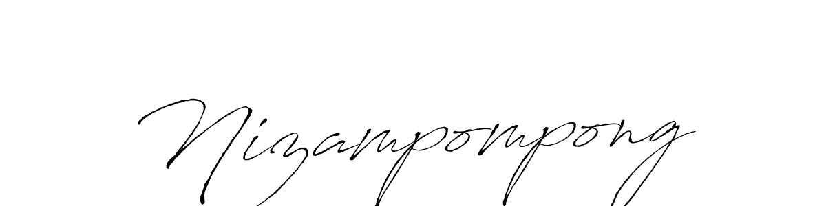 How to make Nizampompong name signature. Use Antro_Vectra style for creating short signs online. This is the latest handwritten sign. Nizampompong signature style 6 images and pictures png