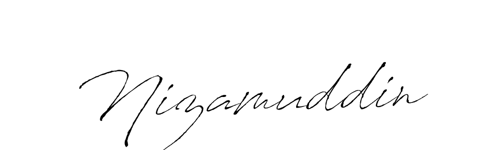 Make a beautiful signature design for name Nizamuddin. With this signature (Antro_Vectra) style, you can create a handwritten signature for free. Nizamuddin signature style 6 images and pictures png