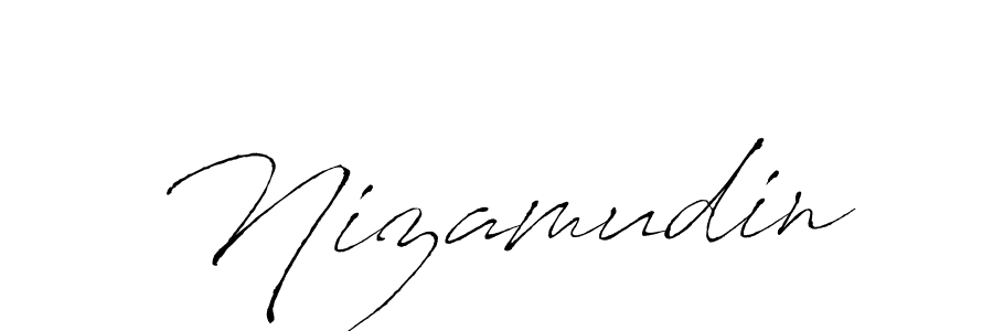 Use a signature maker to create a handwritten signature online. With this signature software, you can design (Antro_Vectra) your own signature for name Nizamudin. Nizamudin signature style 6 images and pictures png